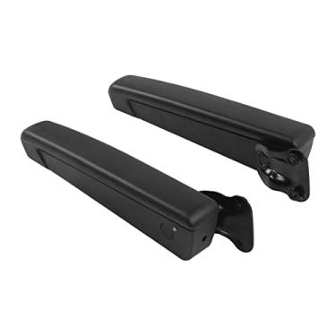 Imagem de Apoio de braço flexível para assento, esponja de PU universal preta 2 peças à esquerda direita absorção de choque descanso de braço do assento de carro para caminhões para barcos