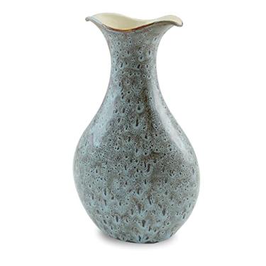 Imagem de Ceraflame Vaso de Cerâmica Tulipa 32cm Azul Reagente - Decor