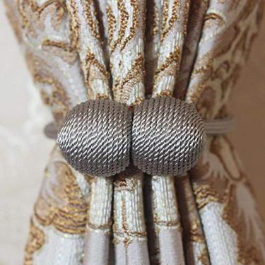 Imagem de Suporte de cortina magnético prendedor fivela clipe haste de cortina para decoração de casa acessórios decorativos, cinza, 1 peça