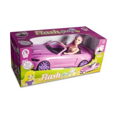 Carrinho Carro Conversível Para Boneca Barbie 46cm Roma