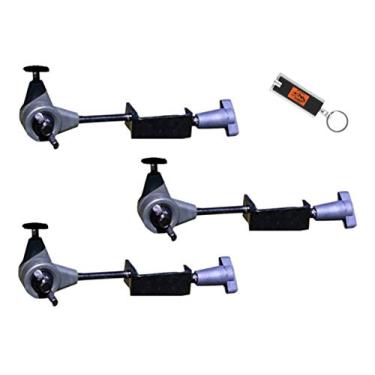 Imagem de Pacote com 3 suportes para câmera de trilha da HME – 3 câmeras de jogos com suporte em T, suporte para câmera de trilha, acessórios para câmera de trilha com chaveiro de luz LED incluída