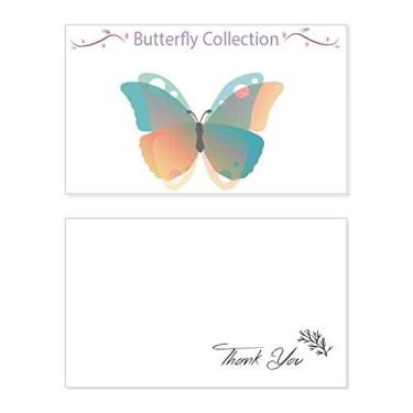 Imagem de Coleção Borboleta Rosa Bebê e Azul Cartão de Agradecimento Papel de Aniversário Saudação Casamento Apreciação