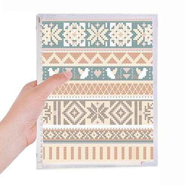 Imagem de Caderno octogonal com estampa de triângulo, losango, folhas soltas, recarregável, papelaria