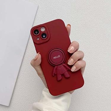 Imagem de Capa de telefone com fivela de anel de astronauta fofa para iphone 13 12 11 pro max xs max xr x 8 7 plus se2020 silicone líquido capa traseira macia, g, para iphone 13 mnin