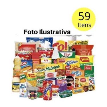 Imagem de Cesta Básica Completa- 59 Itens ( Produtos Bons) *envio Imed