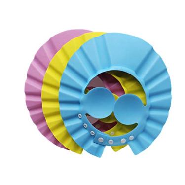 Imagem de 3 peças de material de EVA para box infantil com protetor de cabelo ajustável de xampu e protetor de cabelo para uso diário (cor aleatória)