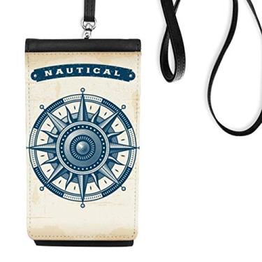 Imagem de Bússola Exploração Militar Oceano Bolsa para celular para pendurar bolso preto