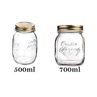 Imagem de 2 Potes herméticos de vidro Quattro Stagioni Bormioli Rocco para compotas, conservas e conservação de alimentos