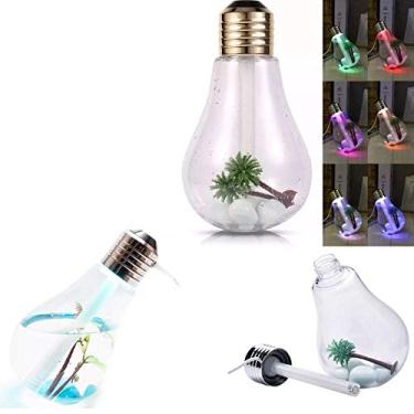 Imagem de Umidificador De Ambiente/Ar Difusor Lâmpada Luz Led USB 400ml