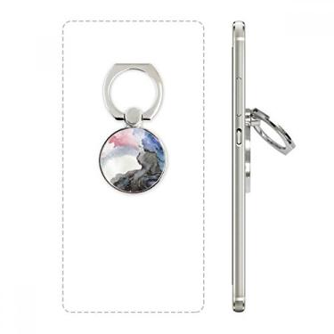 Imagem de Suporte de anel de telefone abstrato para sombreamento de aquarela com suporte de laço ajustável