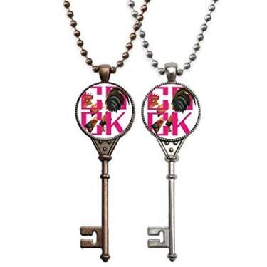 Imagem de OFFbb-USA Colar com pingente de chave de aves segmentação corporal para decoração de casais