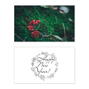 Imagem de Frutas vermelhas Florestais Ciência Cenário Natureza Ano Novo Festival Cartão Bless Mensagem Presente