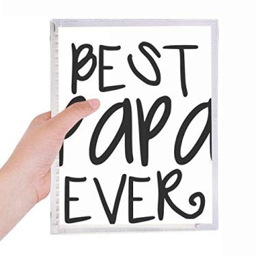 Imagem de Caderno Bless Father Best Papa Ever Words com folhas soltas e diário recarregável