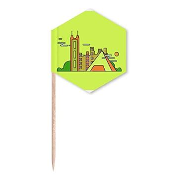 Imagem de Polis Cucoloris bandeiras de palitos chineses, palitos de cupcake, festa comemoração