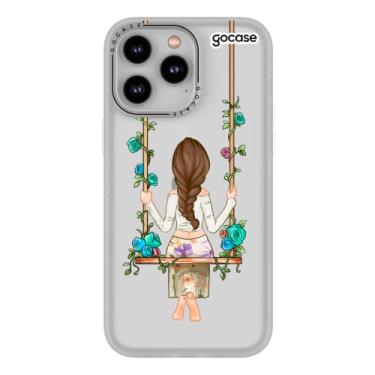 Imagem de Capa Deluxe Slim Fosca Gocase Compatível com iPhone 14 Pro Max (6.7 Pol) (Prisma Garota Floral)