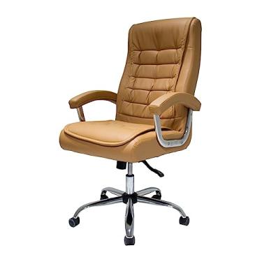 Imagem de Cadeira De Escritório Presidente Ergonômica Com 42 Molas Ensacadas, Pillow Top no Assento e Encosto, Giratória com Regulagem, Monique Big Caramelo