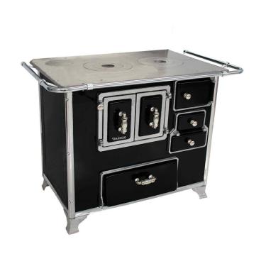 Imagem de Fogão a Lenha Venâncio Nº2 Gabinete Preto Sem Tampa Lado Esquerdo 2GEPRPT