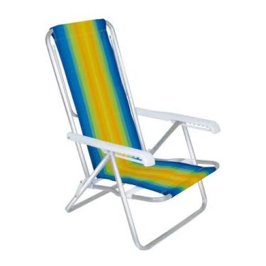 Imagem de Cadeira Praia Reclinável E Dobrável Alumínio 8 Posições Mor