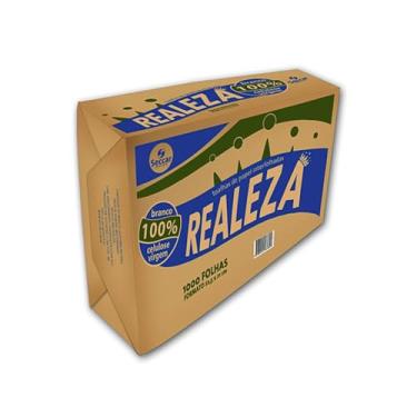 Imagem de Papel Toalha REALEZA Interfolhado 100% Celulose 2 Dobras 21x22cm Fardo 1000 Fls Papel Toa.int.100%.2d 21x22 1000f Realez