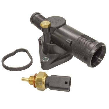 Imagem de Kit Válvula Termostática + Plug Temperatura March Peugeot 206 Kangoo Logan Sandero Twingo 1.0 Clio 1.0 1.6 - MTEK20043