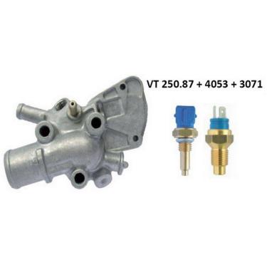 Imagem de Kit Válvula Termostática + Plug Temperatura Palio 1.0 1.5 1996 a 1999 Sem Ar Condicionado - MTEK20009