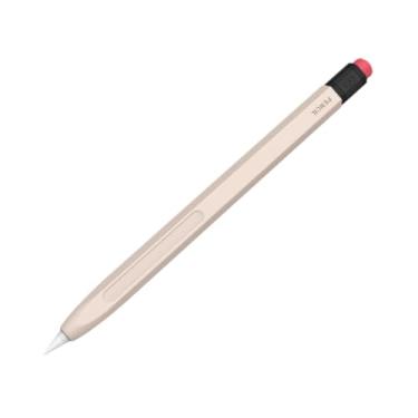 Imagem de LJFLYXRI Capa de silicone para Apple Pencil 1ª geração, tom duplo, perfeitamente ajustada, proteção superior, aderência ultraconfortável, projetada para Apple Pencil, fácil de limpar, design retrô