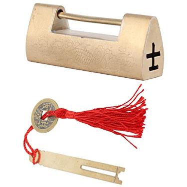 Imagem de Fechadura de Armário, Cadeado Antigo Estilo Antigo Chinês Acabamento Requintado para Gaveta para Porta de Armário