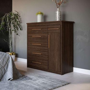 Imagem de cômoda elegance 1 pt 6 gv capuccino wood