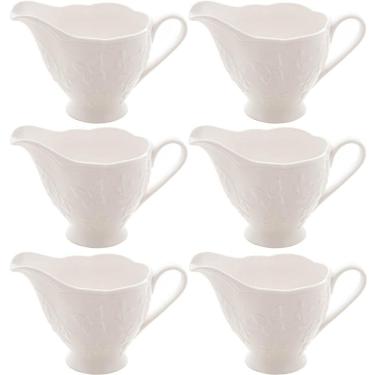 Imagem de 6 Porta Molhos Porcelana New Bone Branca 200ml Lyor Molheira