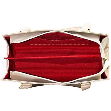 Imagem de Bolsa Feminina Pasta + Bolsinha + Carteira Feminina (Off White)