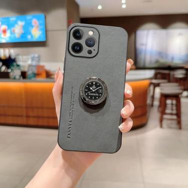 Imagem de Capa de telefone com suporte de anel de couro para Samsug Galaxy M53 M52 M23 M13 5G M22 M32 M11 M12 A73 A53 A33 A23 A13 A03 A03S Capa, preta, para Samsug A54 5G