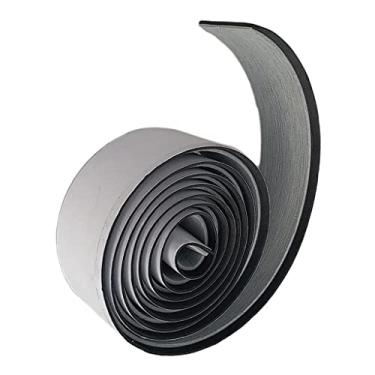 Imagem de Luzhengyang Tapete marinho de teca de espuma EVA de 6 mm de espessura | Almofada autoadesiva para piso de barco para iate, jardim e mais | Tapete antiderrapante em cinza/cinza escuro - 240 x 5,8 cm -