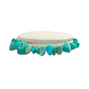 Imagem de Caminho Para Meditação, Pulseira Howlita Azul Pedra Natural Cascalho Confiança