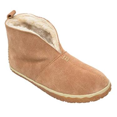 Imagem de Minnetonka Pantufa feminina Tucson de camur a forrada com tecido para uso interno e externo, Cinnamon, 5