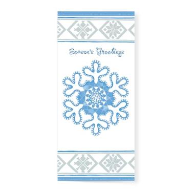 Imagem de Designer Greetings Pensamentos especiais, porta-cartões de saudações da estação, floco de neve azul (6 cartões com envelopes) – para dinheiro, cheques e vales-presente