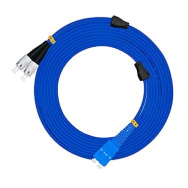 Imagem de Jeirdus 10M SC para FC, cabo blindado interno duplo 9/125 SMFFiber Óptica cabo jumper óptico de patch único 10 metros SC-FC