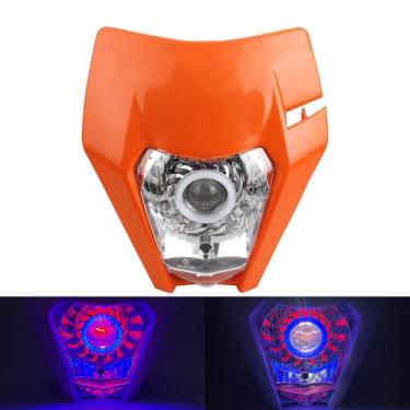 Imagem de PowerMotor Farol de LED Dirt Bike, Placa de Motocicleta Angel Eye Kit de Farol Frontal para SMC XC-W EXC EXC-F FC FE TC TE TX FX 125 250 300 350 450 500 650 690 2018-2023 Supermoto Motocross