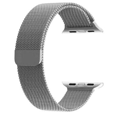 Imagem de Pulseira Metal Milanese Compatível Smartwatch Fecho Magnético 38-49mm 
