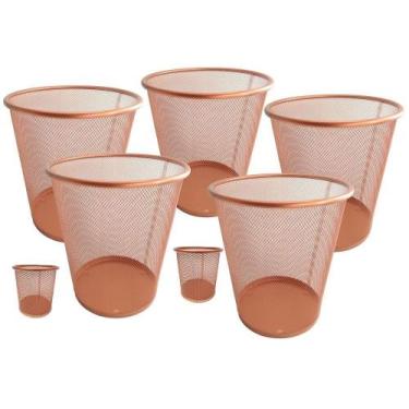Imagem de Lixeira Rose Gold Kit 5Un - Markys Store