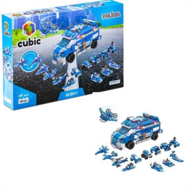 Imagem de Brinquedo De Encaixe Cubic 25 Em 1 Polícia 569 Peças 24 Diferentes Tip