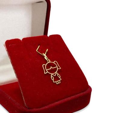 Imagem de Pingente Menina Criança Em Ouro 18k - Golden Maison Joias, Amarelo