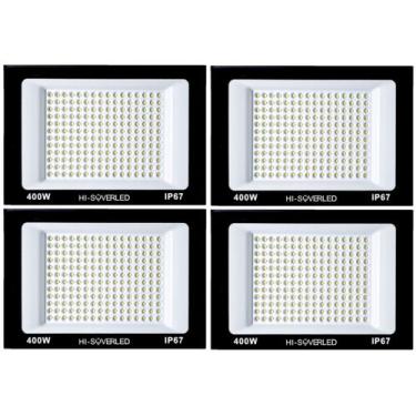 Imagem de Kit 4 Refletor Led 400w Holofote Bivolt Prova Dágua Frio - Hi-SoverLed