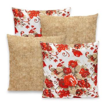 Imagem de Kit 4 Capas de Almofada 40cmx40cm Gorgurinho Lisas e Estampadas - Dryk