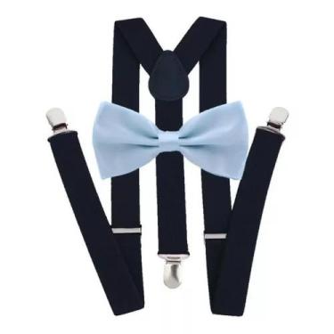 Imagem de Kit Suspensório Marinho + Gravata Borboleta Azul Bebê - Style Store, I