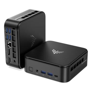 Imagem de KAMRUI Mini PC E3B com AMD Ryzen 7 5825U (Beat 5500U/7430U, até 4,5GHz), Mini computador SSD M.2 16GB DDR4 512GB, Mini PC Gaming com USB Tipo-C suporta tela tripla 4K, WiFi 6, BT 5.2