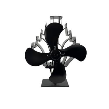 Imagem de Freedom Stoves Ventilador ecológico de fogão a lenha movido a calor, 348 CFM, tamanho grande de 35,5 cm, 4 lâminas para queimador de madeira a pellets - soprador térmico não elétrico, preto