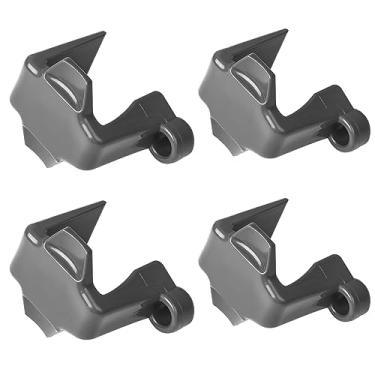 Imagem de Pontoon Barco Trilho Clipes Para-choque Buoy Cabide/Suporte/Grampo/Ajustador para Trilhos Quadrados, Plástico ABS, Cinza, Pacote com 4