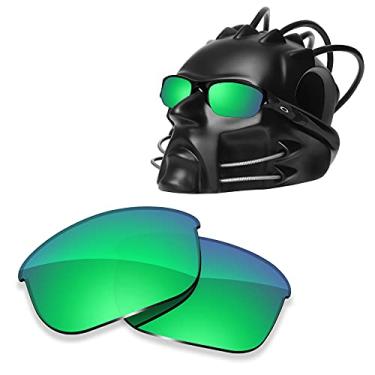 Imagem de ToughAsNails Lentes de reposição para óculos de sol Oakley Flak Jacket - HyperVision Plus Verde Cromado - Polarizado