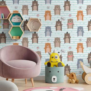 Imagem de Papel De Parede Adesivo Ursinhos N09098 0,58x2,5M - Adesivo BR