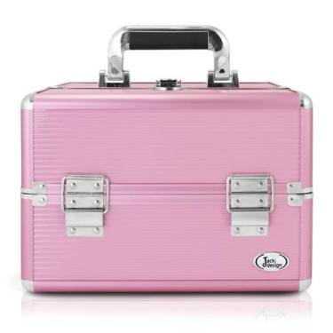 Imagem de Maleta Profissional de Maquiagem Rosa Jacki Design